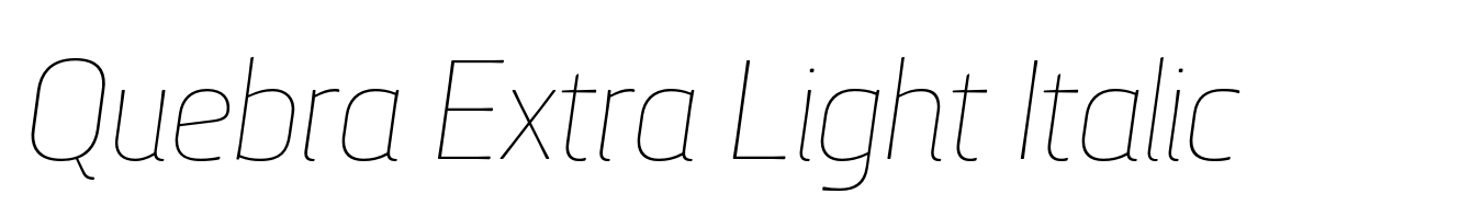 Quebra Extra Light Italic